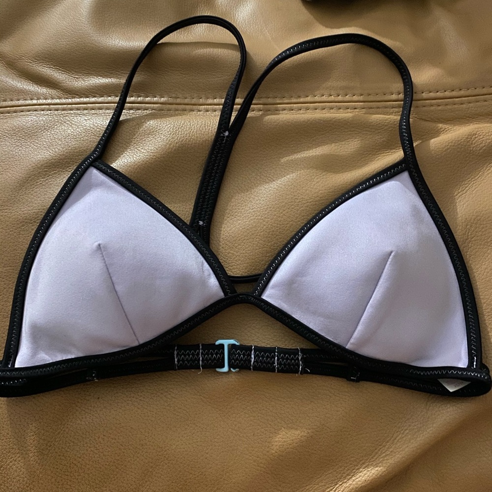 triangle lavender bikini top